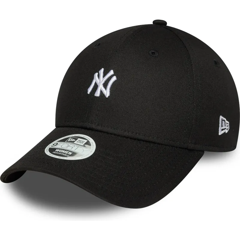 czarna-regulowana-czapka-z-zakrzywionym-daszkiem-dla-kobiet-9forty-mini-logo-new-york-yankees-mlb-new-era