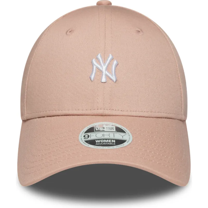 rozowa-regulowana-czapka-z-zakrzywionym-daszkiem-dla-kobiet-9forty-mini-logo-new-york-yankees-mlb-new-era