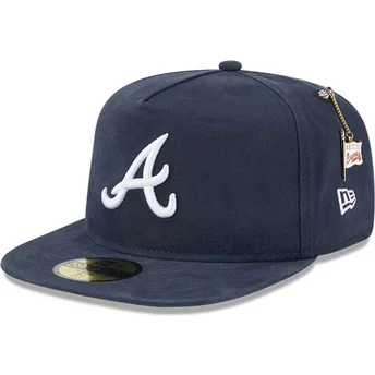 Granatowa dopasowana czapka z daszkiem 59FIFTY A Frame Championship Side Flag Atlanta Braves MLB New Era