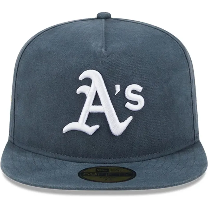 zielona-dopasowana-czapka-z-plaskim-daszkiem-59fifty-a-frame-championship-side-flag-oakland-athletics-mlb-new-era