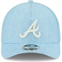 new-era-curved-brim-9forty-m-crown-a-frame-cotton-weave-atlanta-braves-mlb-light-blue-snapback-cap