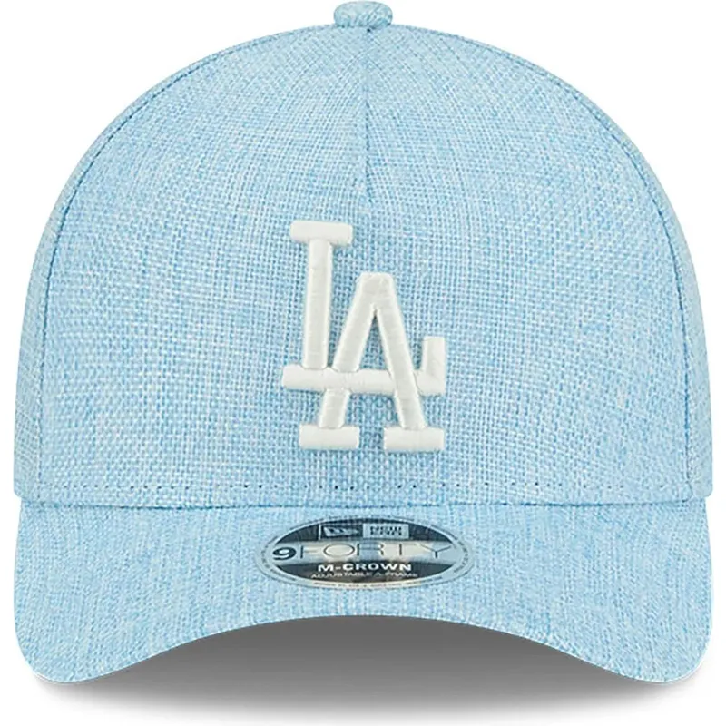 jasnoniebieska-zakrzywiona-czapka-snapback-9forty-m-crown-a-frame-cotton-weave-los-angeles-dodgers-mlb-new-era