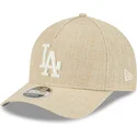 bezowa-czapka-z-zakrzywionym-daszkiem-snapback-9forty-m-crown-a-frame-cotton-weave-los-angeles-dodgers-mlb-new-era