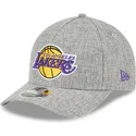 new-era-curved-brim-9forty-m-crown-a-frame-cotton-weave-los-angeles-lakers-nba-grey-snapback-cap