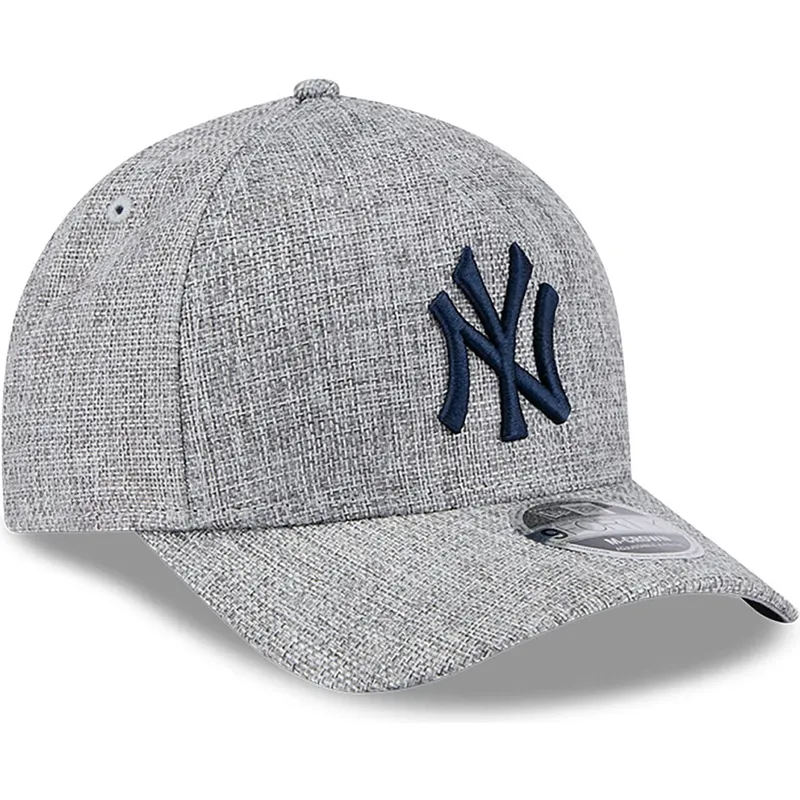 szara-czapka-z-zakrzywionym-daszkiem-snapback-z-granatowym-logo-9forty-m-crown-a-frame-cotton-weave-new-york-yankees-mlb-new-era
