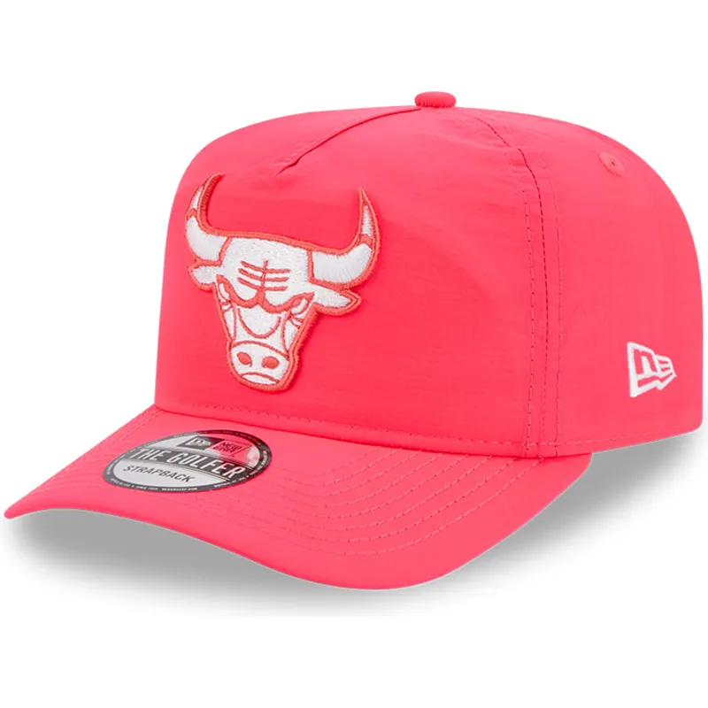 rozowa-regulowana-czapka-z-zakrzywionym-daszkiem-golfer-everyday-nylon-chicago-bulls-nba-new-era