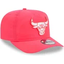 new-era-curved-brim-golfer-everyday-nylon-chicago-bulls-nba-pink-adjustable-cap