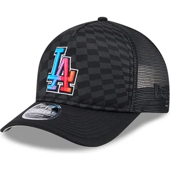 Czapka trucker czarna 9FORTY M-Crown A Frame Gradient Raceway Los Angeles Dodgers MLB New Era