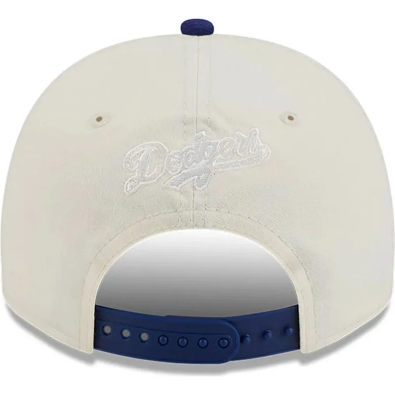 biala-i-niebieska-zakrzywiona-czapka-snapback-golfer-team-scribble-los-angeles-dodgers-mlb-new-era