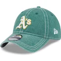 regulowana-zielona-czapka-z-zakrzywionym-daszkiem-9twenty-washed-contrast-oakland-athletics-mlb-od-new-era