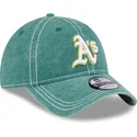zielona-regulowana-czapka-z-zakrzywionym-daszkiem-9twenty-washed-contrast-oakland-athletics-mlb-new-era