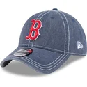 niebieska-regulowana-czapka-z-zakrzywionym-daszkiem-9twenty-washed-contrast-boston-red-sox-mlb-new-era