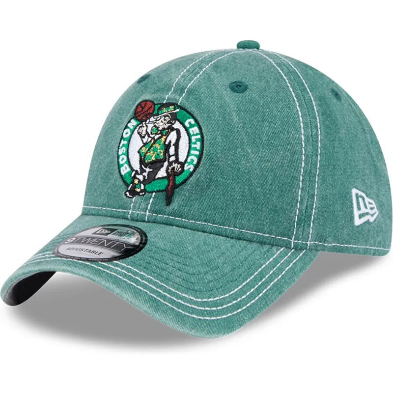 zielona-zakrzywiona-regulowana-czapka-9twenty-washed-contrast-boston-celtics-nba-od-new-era