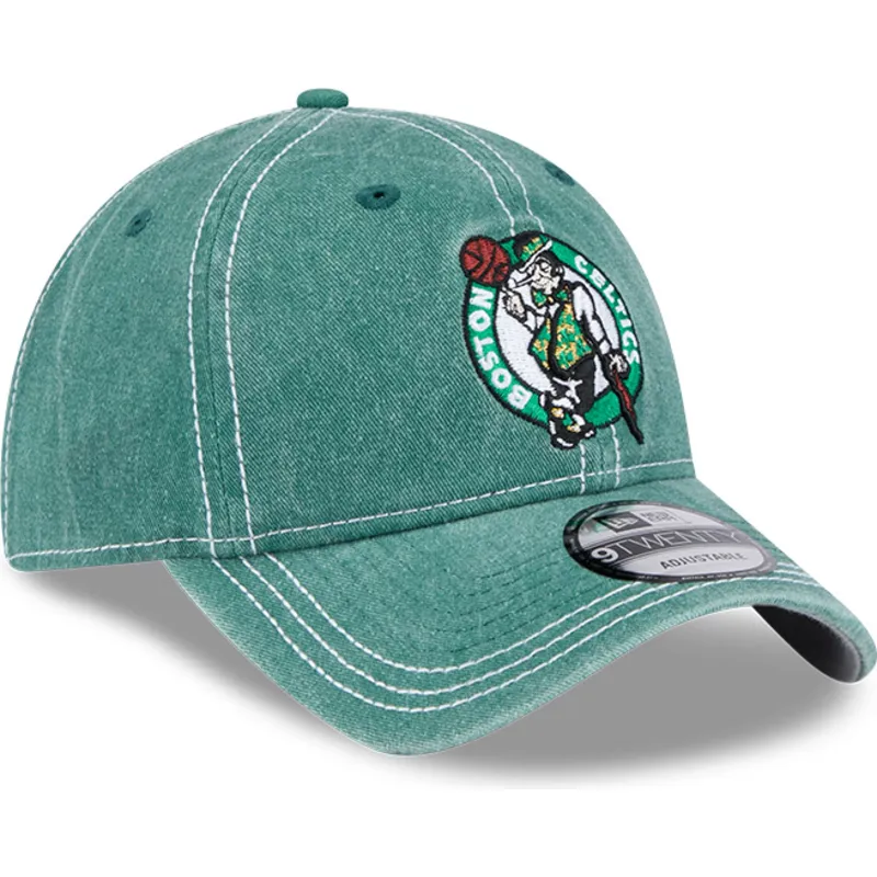 zielona-zakrzywiona-regulowana-czapka-9twenty-washed-contrast-boston-celtics-nba-od-new-era