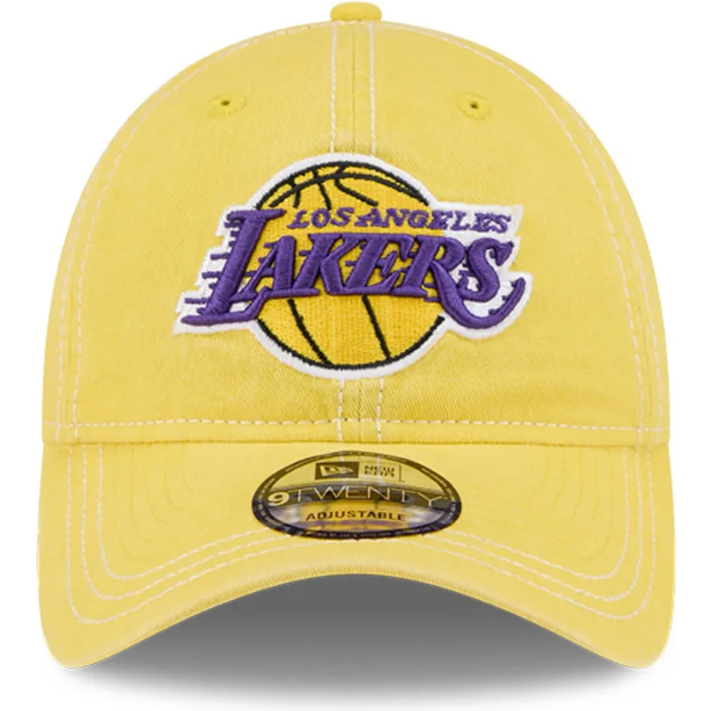 zolta-zakrzywiona-czapka-z-regulacja-9twenty-washed-contrast-los-angeles-lakers-nba-new-era