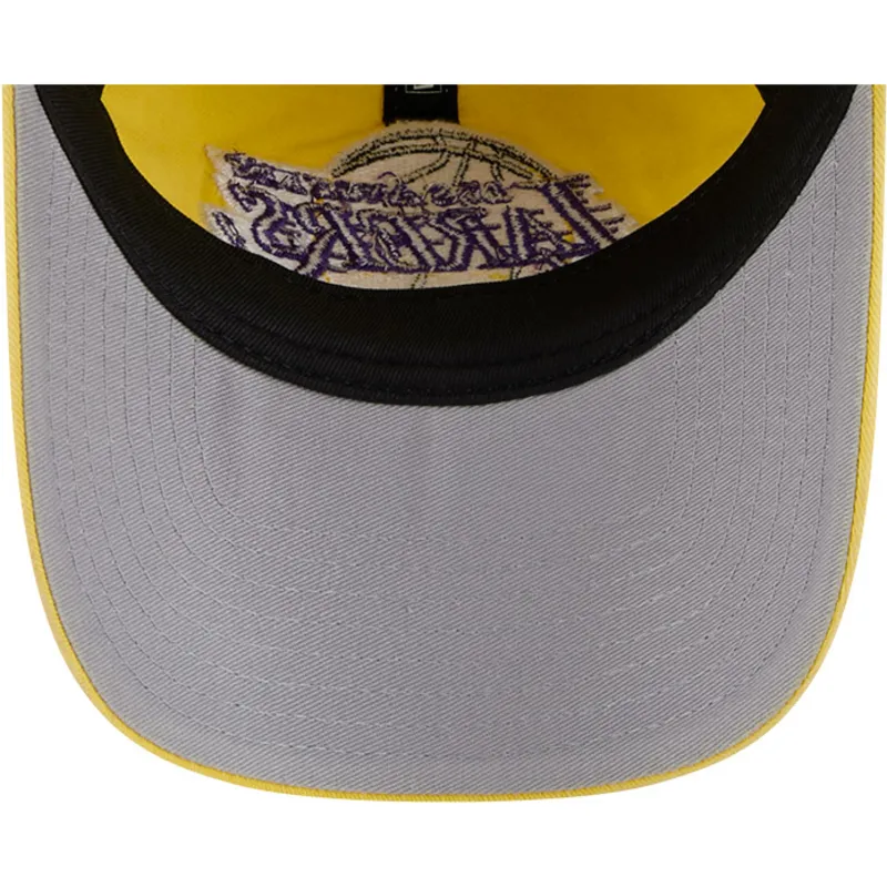 zolta-zakrzywiona-czapka-z-regulacja-9twenty-washed-contrast-los-angeles-lakers-nba-new-era