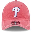 new-era-curved-brim-9twenty-washed-contrast-philadelphia-phillies-mlb-pink-adjustable-cap