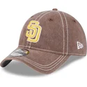 brazowa-regulowana-czapka-z-zakrzywionym-daszkiem-9twenty-washed-contrast-san-diego-padres-mlb-new-era