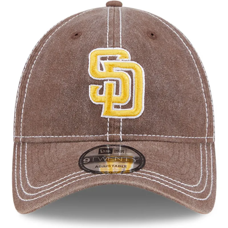 brazowa-regulowana-czapka-z-zakrzywionym-daszkiem-9twenty-washed-contrast-san-diego-padres-mlb-new-era