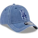 regulowana-niebieska-czapka-z-zakrzywionym-daszkiem-i-niebieskim-logo-9twenty-washed-contrast-los-angeles-dodgers-mlb-od-new-era