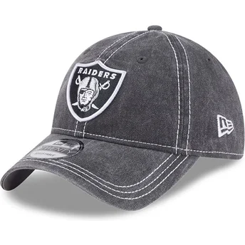 Szara czapka z zakrzywionym daszkiem regulowana 9TWENTY Washed Contrast Las Vegas Raiders NFL od New Era