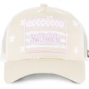 rozowo-biala-czapka-trucker-dla-dzieci-kidstar-lp-marki-von-dutch