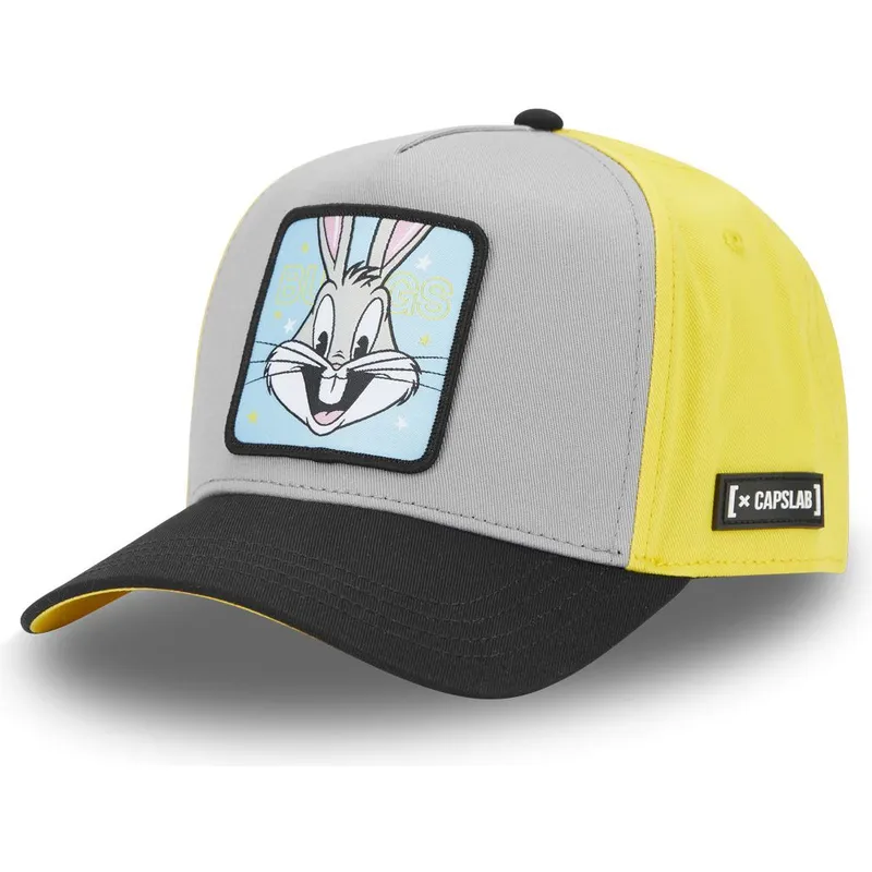 szara-zolta-i-czarna-zakrzywiona-czapka-snapback-bugs-bunny-loo11-bep1-looney-tunes-od-capslab