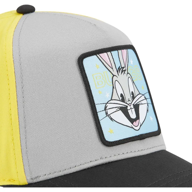 szara-zolta-i-czarna-zakrzywiona-czapka-snapback-bugs-bunny-loo11-bep1-looney-tunes-od-capslab