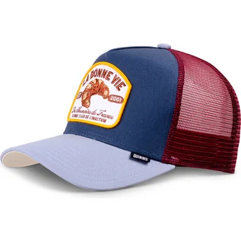 Djinns Croissant HFT La Bonne Vie 2 Navy Blue and Red Trucker Hat