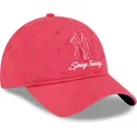 rozowa-regulowana-czapka-z-zakrzywionym-daszkiem-dla-kobiet-9twenty-pattern-spring-training-fan-pack-2025-new-york-yankees-mlb-n