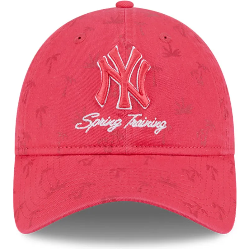 rozowa-regulowana-czapka-z-zakrzywionym-daszkiem-dla-kobiet-9twenty-pattern-spring-training-fan-pack-2025-new-york-yankees-mlb-n