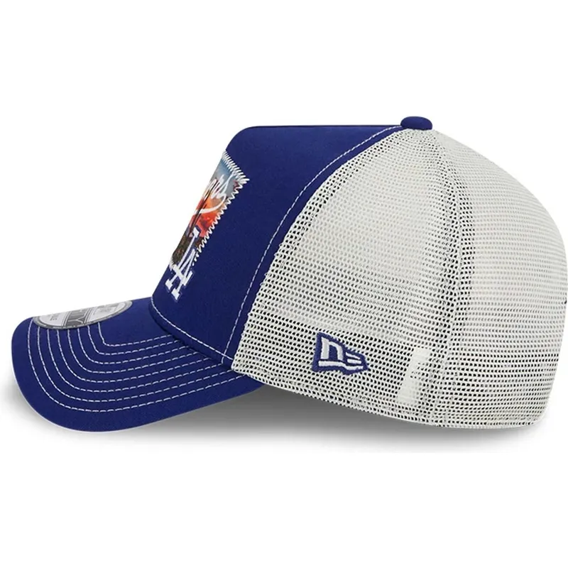 czapka-trucker-niebiesko-biala-9forty-a-frame-patch-spring-training-fan-pack-2025-los-angeles-dodgers-mlb-new-era