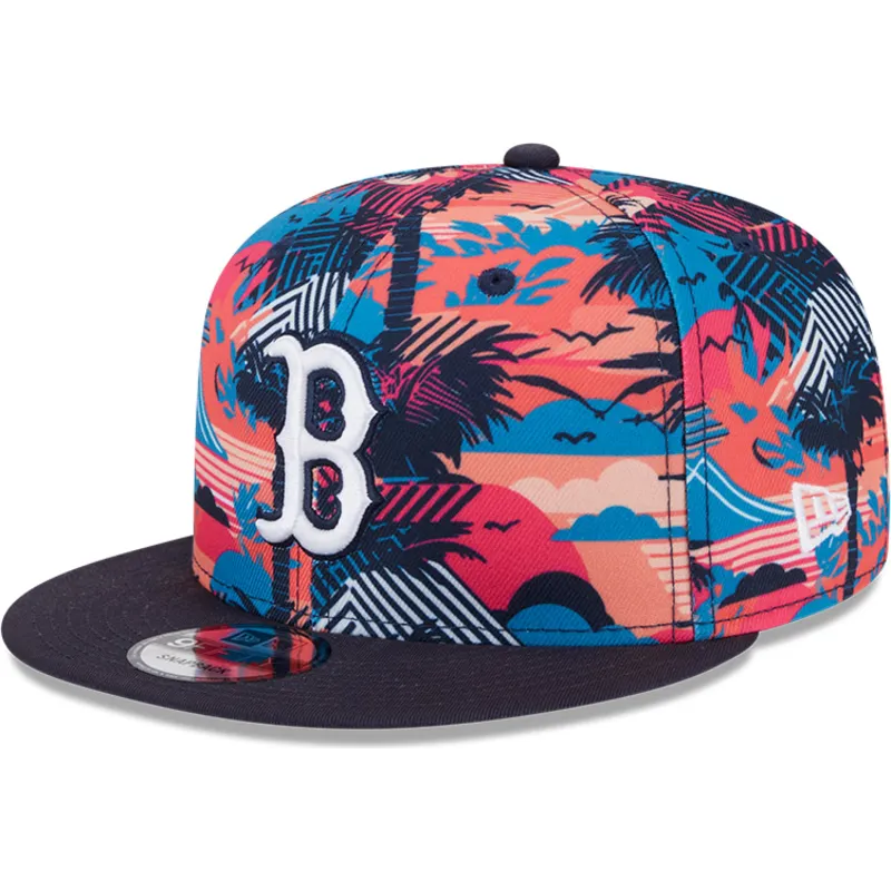 wielokolorowa-plaska-czapka-snapback-9fifty-printed-spring-training-fan-pack-2025-boston-red-sox-mlb-new-era
