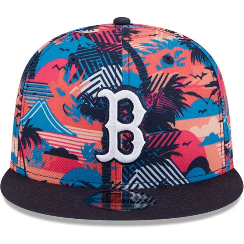wielokolorowa-plaska-czapka-snapback-9fifty-printed-spring-training-fan-pack-2025-boston-red-sox-mlb-new-era