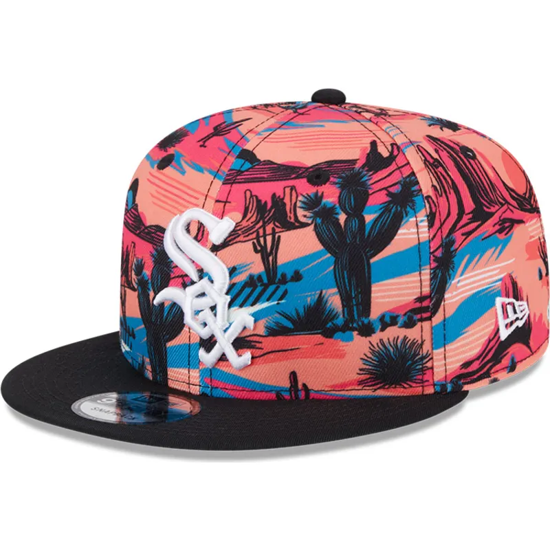 wielokolorowa-plaska-czapka-snapback-9fifty-printed-spring-training-fan-pack-2025-chicago-white-sox-mlb-new-era