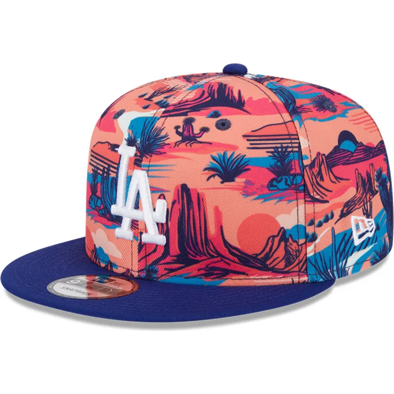 czapka-z-daszkiem-plaska-wielokolorowa-snapback-9fifty-printed-spring-training-fan-pack-2025-los-angeles-dodgers-mlb-od-new-era