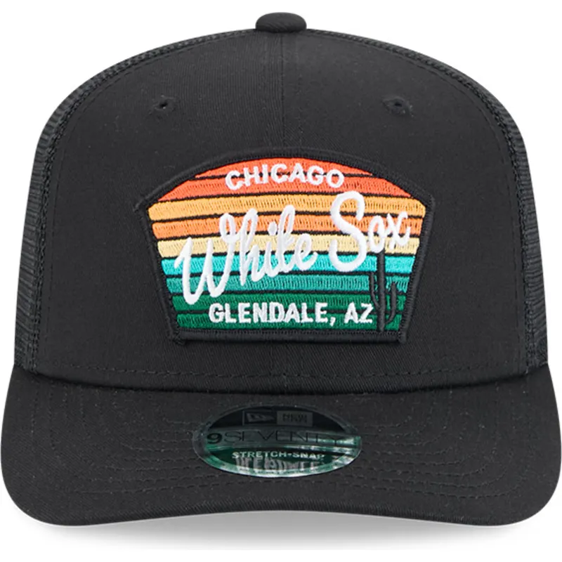 czapka-trucker-czarna-9seventy-stretch-snap-mesh-spring-training-fan-pack-2025-chicago-white-sox-mlb-new-era