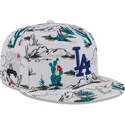 biala-czapka-z-plaskim-daszkiem-snapback-9fifty-print-spring-training-fan-pack-2025-los-angeles-dodgers-mlb-od-new-era