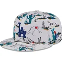 biala-czapka-z-plaskim-daszkiem-snapback-9fifty-print-spring-training-fan-pack-2025-los-angeles-dodgers-mlb-od-new-era