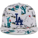 biala-czapka-z-plaskim-daszkiem-snapback-9fifty-print-spring-training-fan-pack-2025-los-angeles-dodgers-mlb-od-new-era
