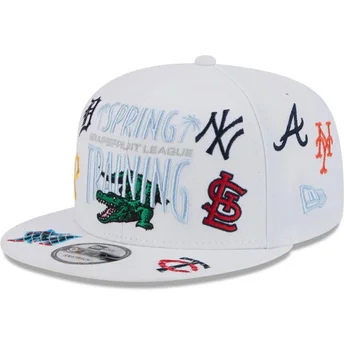biala-plaska-czapka-snapback-9fifty-scatter-spring-training-fan-pack-2025-mlb-grapefruit-league-logo-new-era