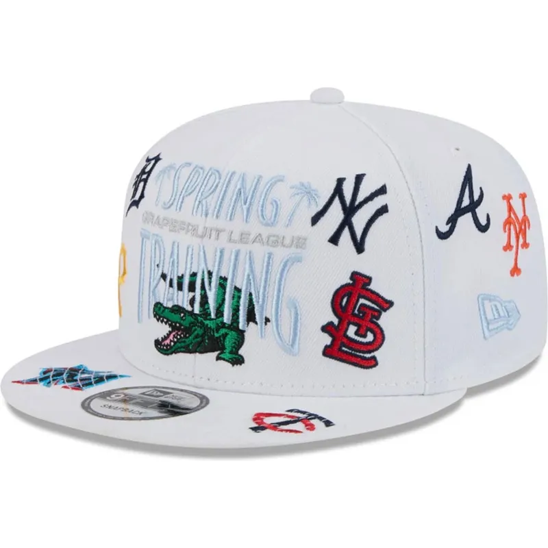 biala-plaska-czapka-snapback-9fifty-scatter-spring-training-fan-pack-2025-mlb-grapefruit-league-logo-new-era