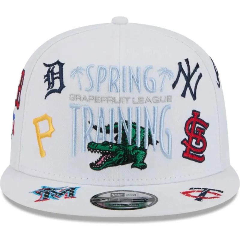biala-plaska-czapka-snapback-9fifty-scatter-spring-training-fan-pack-2025-mlb-grapefruit-league-logo-new-era