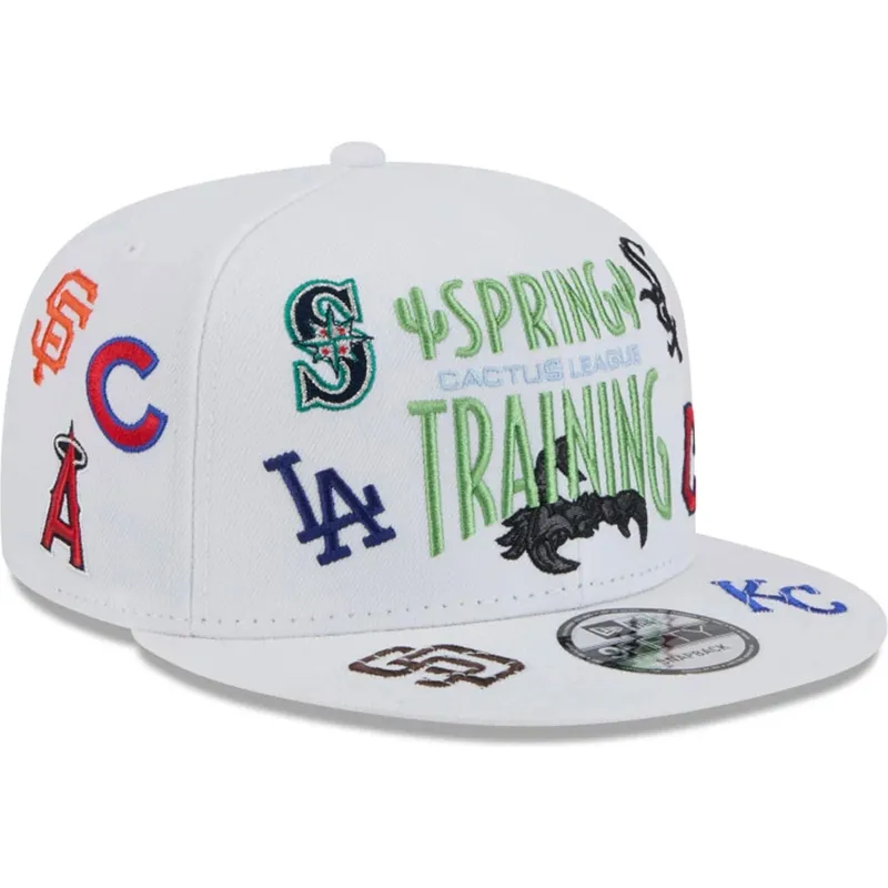 biala-plaska-czapka-snapback-9fifty-scatter-spring-training-fan-pack-2025-mlb-cactus-league-logo-new-era