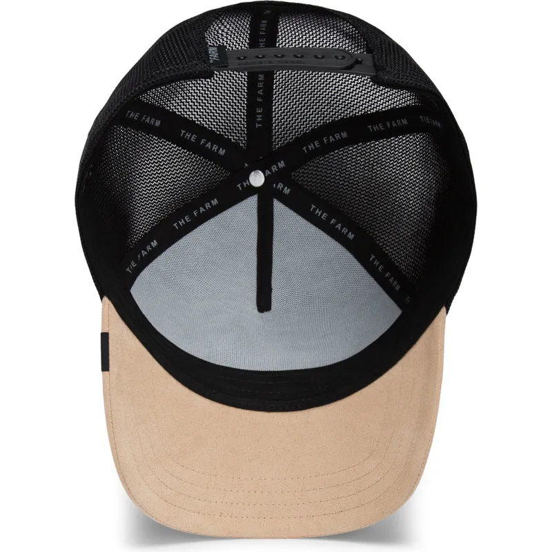 czapka-trucker-czarna-i-bezowa-gepard-warrior-the-suede-cheetah-global-core-micro-suede-the-farm-od-goorin-bros