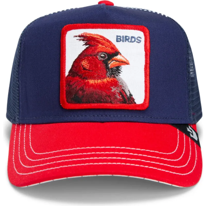 czapka-truckerka-granatowo-czerwona-z-ptakiem-the-bird-fab-farm-od-goorin-bros