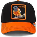 czapka-trucker-czarno-pomaranczowa-z-ptakiem-the-diehard-bird-fab-farm-od-goorin-bros