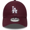 regulowana-bordowa-czapka-z-zakrzywionym-daszkiem-9forty-colour-pack-los-angeles-dodgers-mlb-new-era