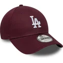 regulowana-bordowa-czapka-z-zakrzywionym-daszkiem-9forty-colour-pack-los-angeles-dodgers-mlb-od-new-era