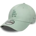 new-era-curved-brim-green-logo-9forty-colour-pack-los-angeles-dodgers-mlb-light-green-adjustable-cap